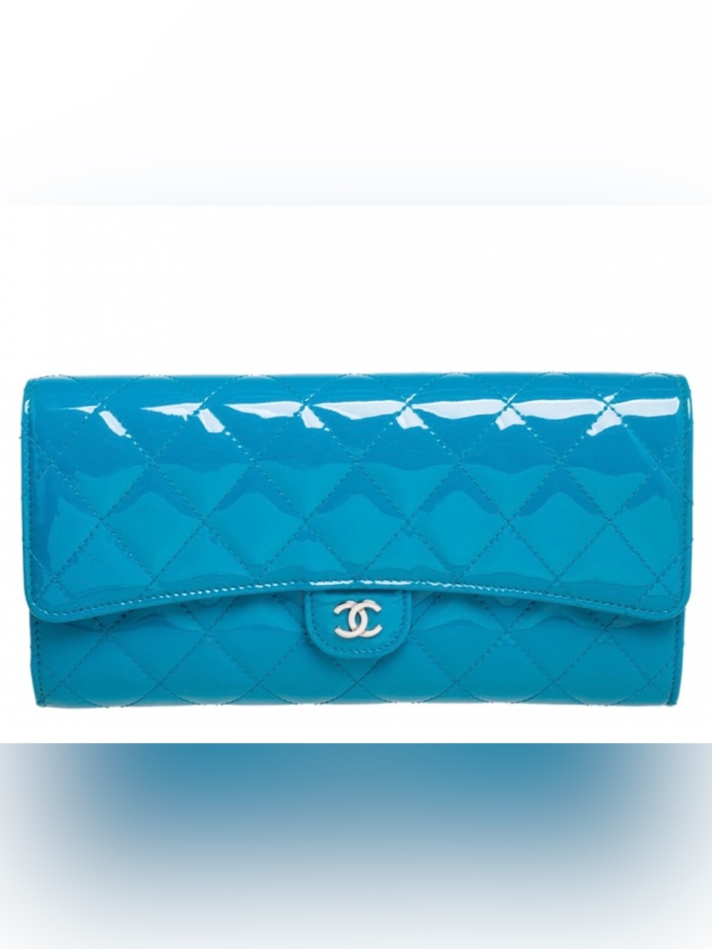 Chanel Patent Leather L Flap Wallet
